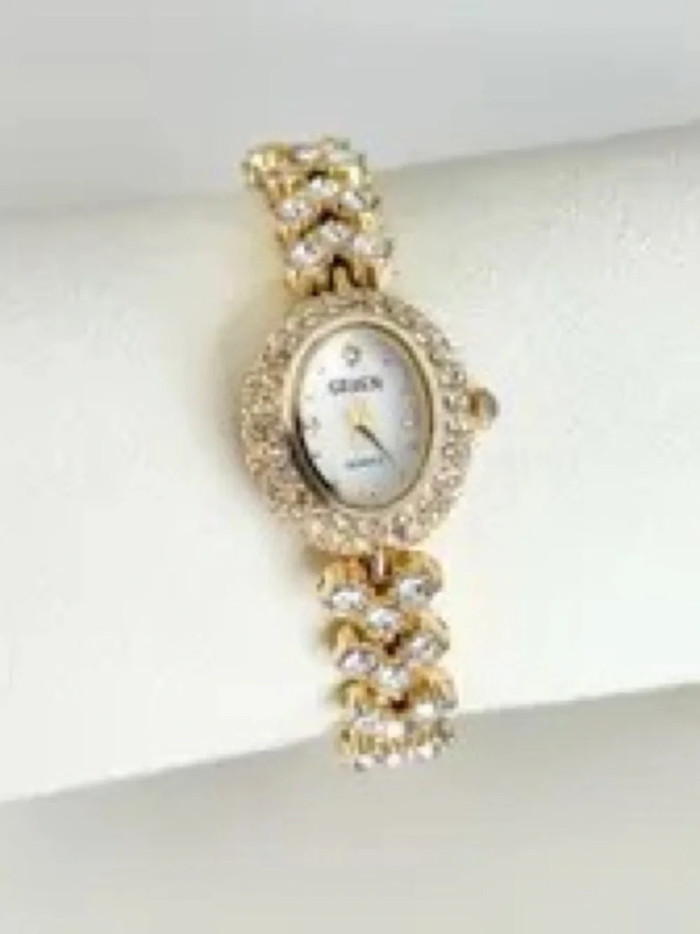 Gold-Tone Crystal Bracelet Watch for Women